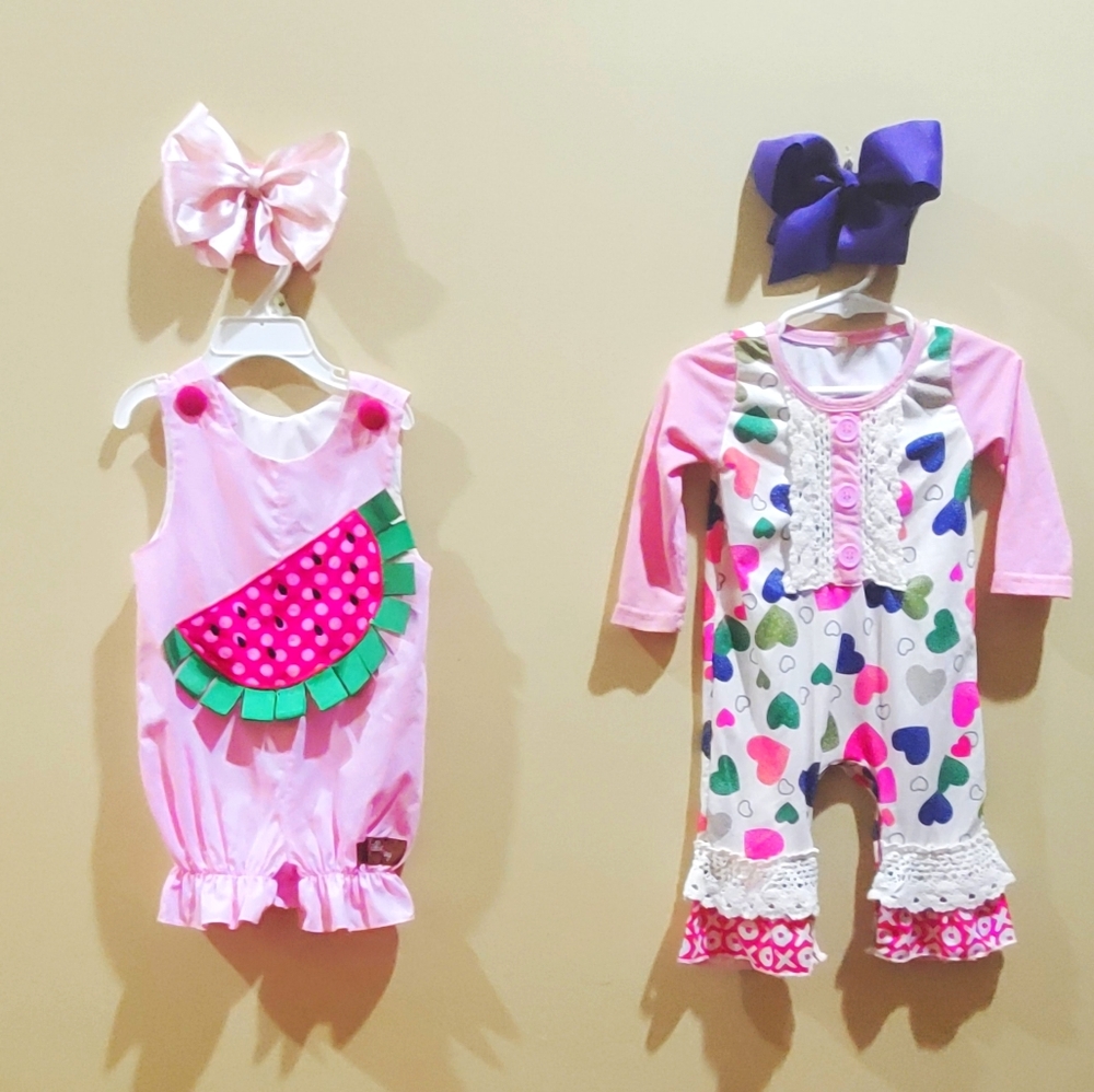 Long sleeve romper and springtime romper.